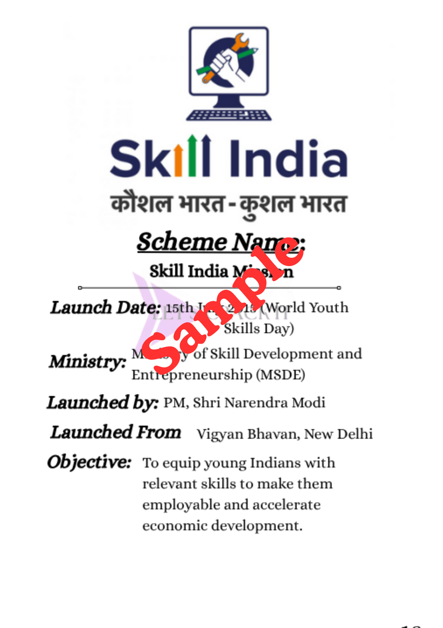 Government Schemes- English